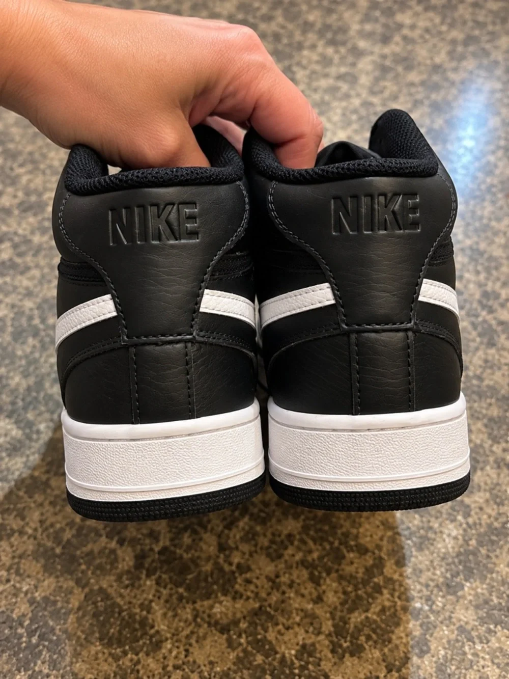 Nike Court Vision Mid Black & White High Top Sneakers – Men’s Size 10.5